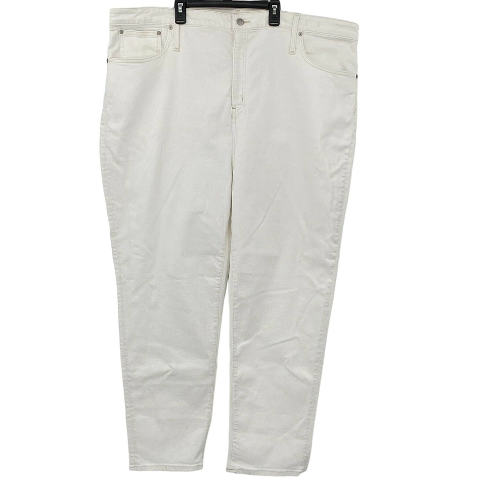 Madewell‎ Jeans Womens 37 Tall White Classic Straight Leg Summer Neutral Casual